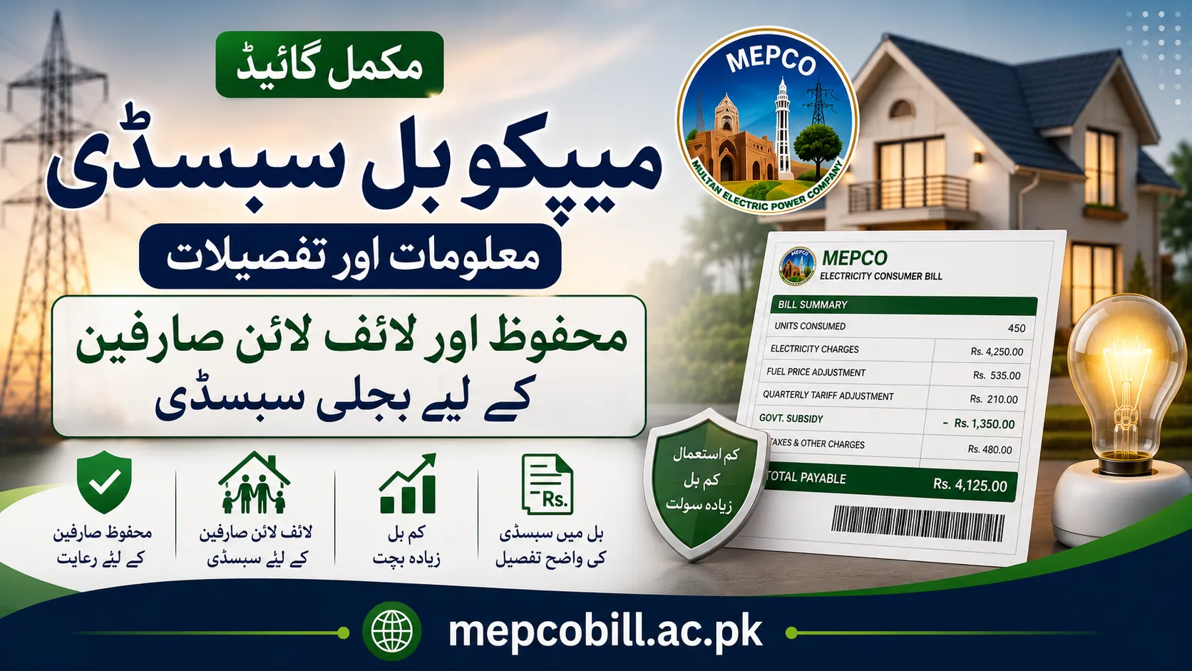 MEPCO Bill Subsidy